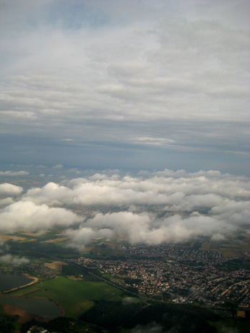 view of germany from a plane window