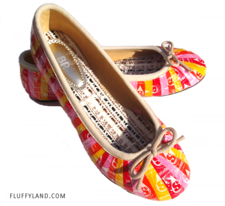 starburst wrapper ballet flats