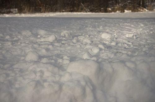 little snow rocks