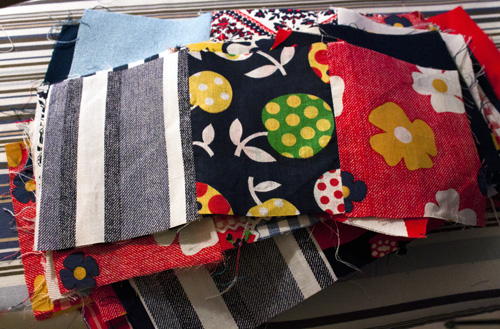 pile of quilt strips