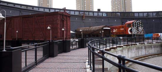 the historic roundhouse that houses the steamwhistle brewery, toronto