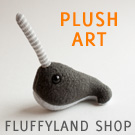 fluffyland shop: tiny narwhals and awesome plush