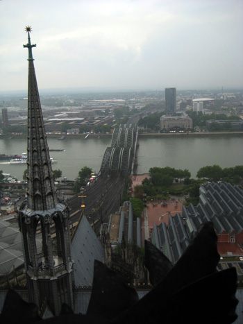 view from the top of the cologne cathedral