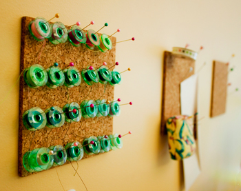bobbins on the wall