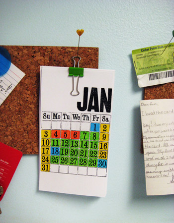 free printable calendar from Something's Hiding in Here