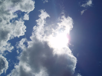 sun through the clouds