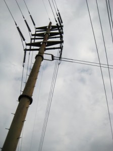 clouds & electrical wires