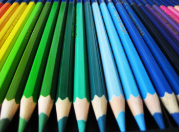 colored pencil rainbow