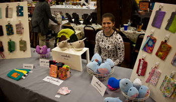 me and my whale-covered table