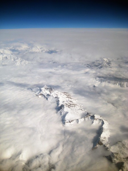 the italian alps, viewed from the plane (day 13 of the 30 day photo challenge: from a distance)