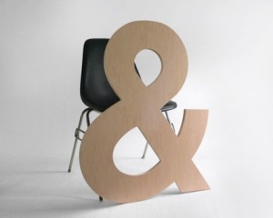 GIANT ampersand, avaiable on etsy