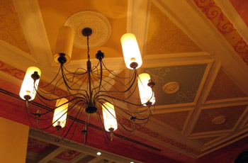chandelier on pretty ceiling in espana.