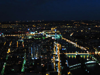 paris night landscape - eiffel tower view paris night landscape - eiffel tower view