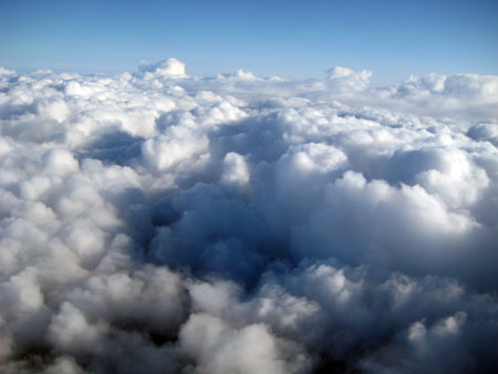 clouds as seen from the plane