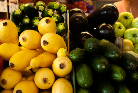 colorful squash at the west side market in cleveland