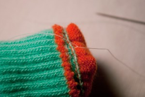 stitching buttons to knit: step 5 stitching buttons to knit: step 5