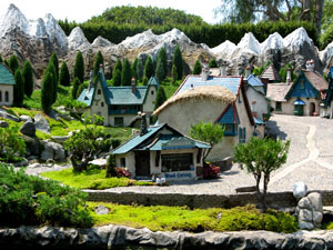 gipetto’s miniature toy shop in the storybook boats