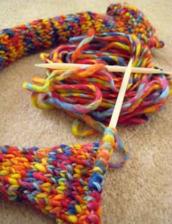 scarf in progress scarf in progress