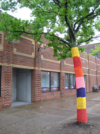 yarn-covered tree, cleveland, ohio yarn-covered tree, cleveland, ohio