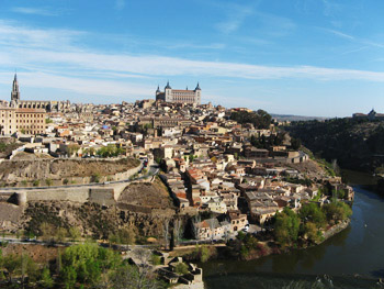 across-the-river view of toledo, spain