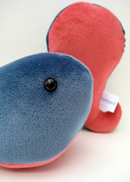 velour plush whales