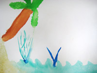 J’s watercolor island.... and whale
