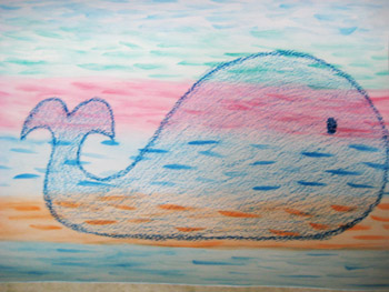 my watercolor whale
